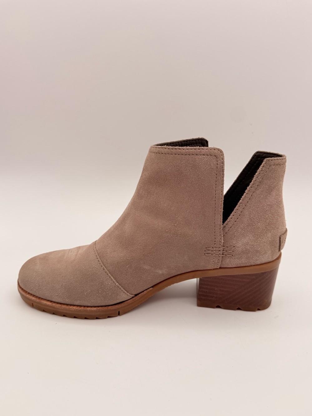 SOREL Cate Cut-Out Suede Booties Ash Tan Women’s Size 8.5 - Picture 8 of 11
